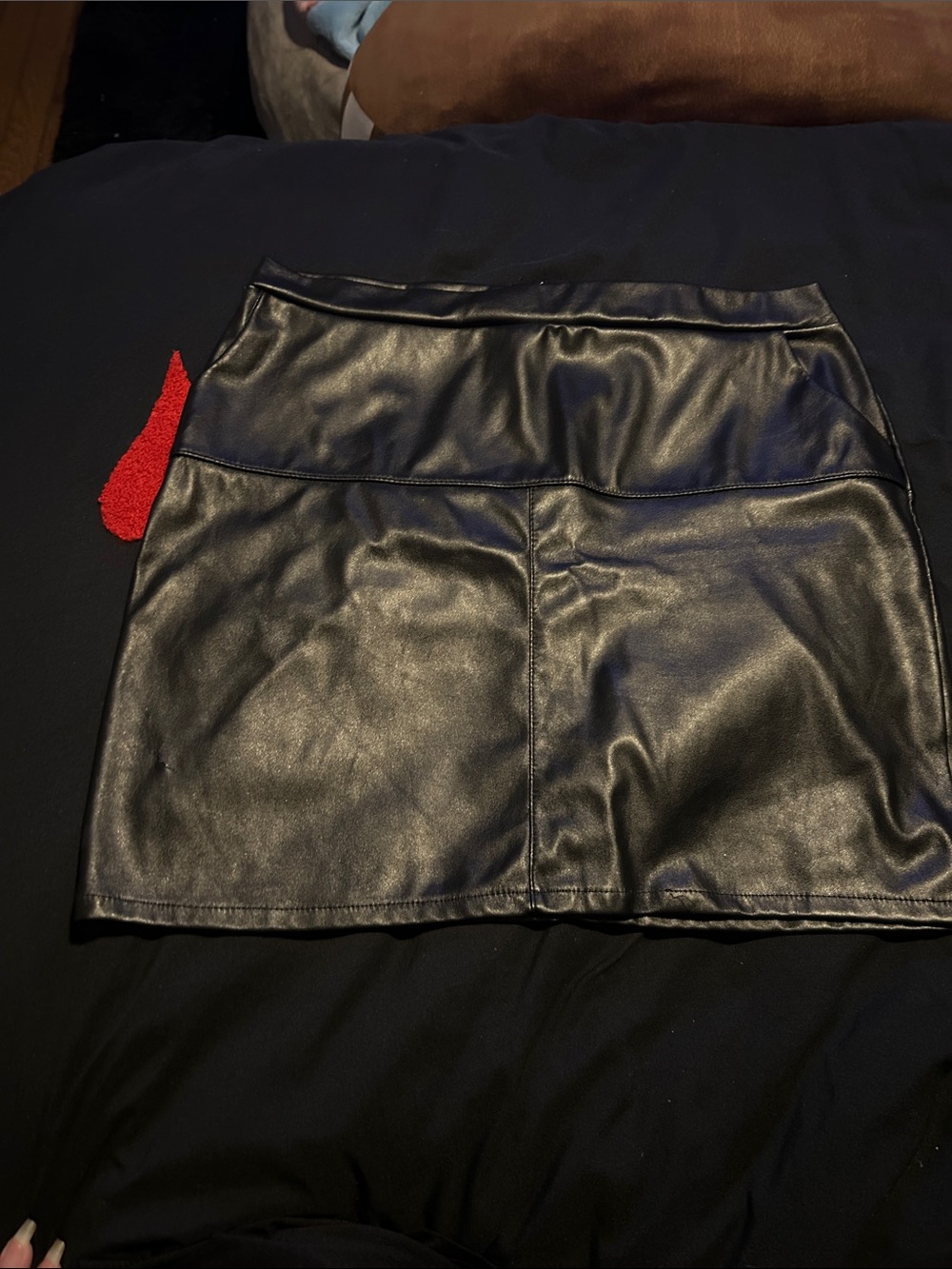 Windsor Black Faux Leather Mini Skirt